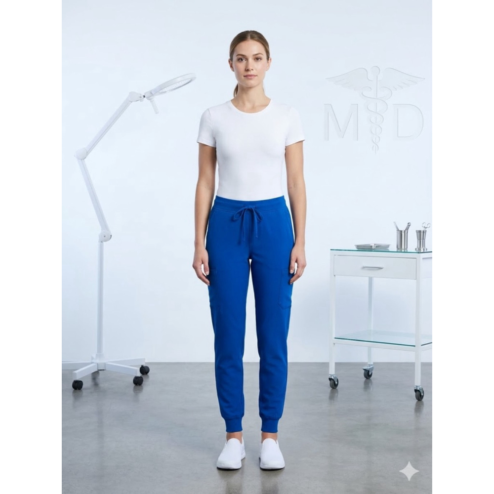 Mandala Royal Blue Jogger Scrub Pants Size Medium